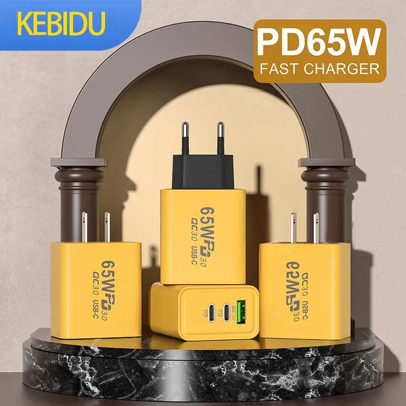 Đầu Sạc Nhanh pd 65W type c 3.0 Chuyên Dụng Cho iphone 14 13 12 samsung xiaomi huawei