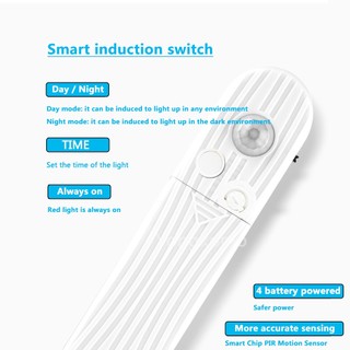 2835 SMD PIR Cảm Biến Chuyển Động Đèn LED Tủ 1m 2m 3m DC 5V Dải Pin Băng Dưới Giường Đèn Trang Trí Tủ Đèn