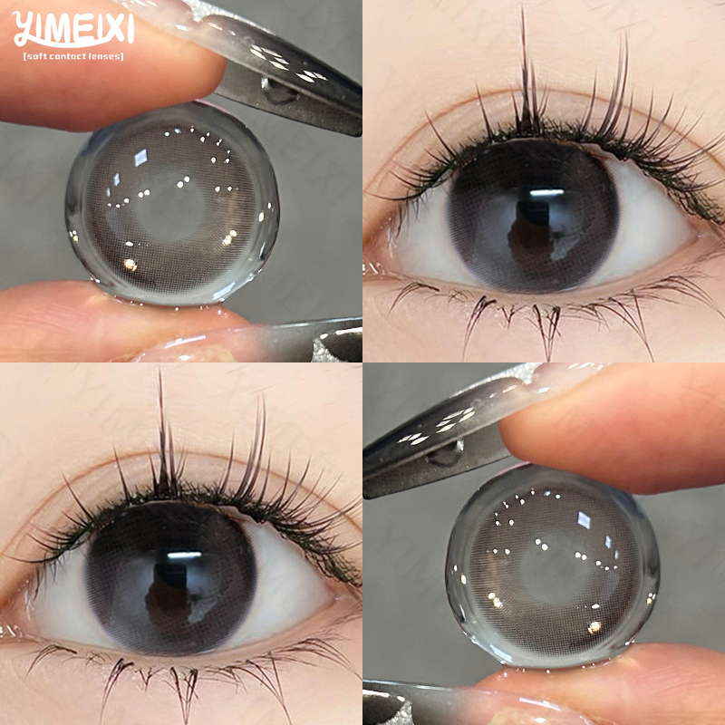 Yimeixi Kính Áp Tròng 14.2mm Màu Cà Phê / Hồng / Nâu Chất Lượng Cao