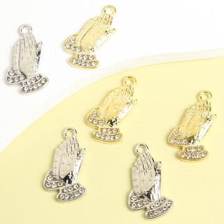 Set 10 Mặt Vòng cổ Hình Bàn Tay May Mắn Đính Đá Phong Cách hip hop Cổ Điển