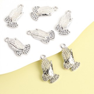 Set 10 Mặt Vòng cổ Hình Bàn Tay May Mắn Đính Đá Phong Cách hip hop Cổ Điển