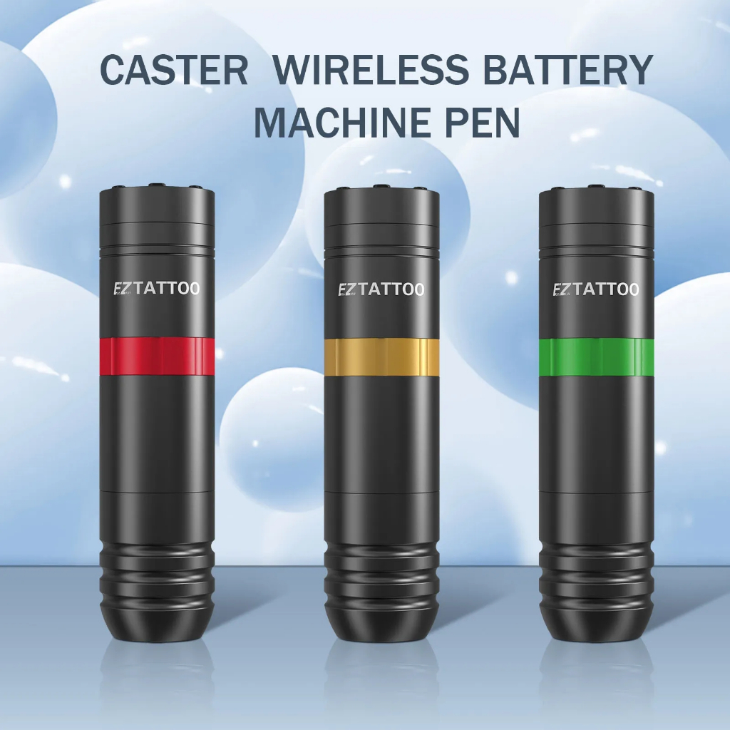 Máy xăm không dây Caster và gói nguồn di động, được trang bị đầy đủ, dễ sử dụng, dễ thực hành