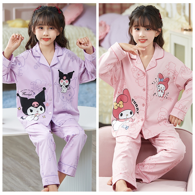 Kuromi Bộ Đồ Ngủ Cho Bé Gái Cinnamoroll Pyjama Trẻ Em Đồ Ngủ terno Bé ...