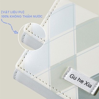 Ví đựng thẻ đa năng họa tiết đơn giản phong cách Hàn Quốc