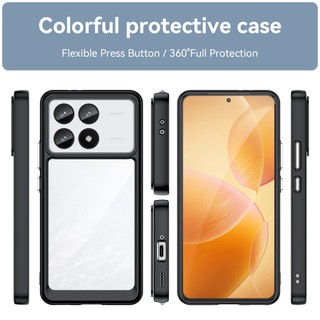Ốp điện thoại Cho Redmi K70 Pro, Túi Khí Chống Sốc Camera Bảo Vệ Toàn Diện Mặt Sau Acrylic & TPU Trong Suốt Cho Redmi K70 K60 K50 Ultra K70e K60e K40 Pro Plus K40S Trường Hợp