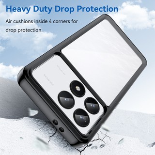 Ốp điện thoại Cho Redmi K70 Pro, Túi Khí Chống Sốc Camera Bảo Vệ Toàn Diện Mặt Sau Acrylic & TPU Trong Suốt Cho Redmi K70 K60 K50 Ultra K70e K60e K40 Pro Plus K40S Trường Hợp