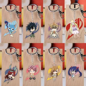 Móc Khóa Nhựa acrylic Trong Suốt Hình Hoạt Hình fairy tail