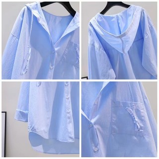Áo Sơ Mi Nữ Dài Tay Dáng Rộng Phong Cách Hàn Quốc baju baju wanita Lenan panjang Hàng Mới Có Sẵn