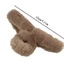Kẹp Tóc Giả Lông Thỏ 13cm Màu Cà Phê Sữa Thời Trang
