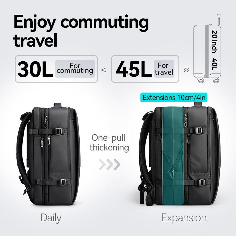 Balo laptop MARK RYDEN 45L có thể mở rộng tiện dụng