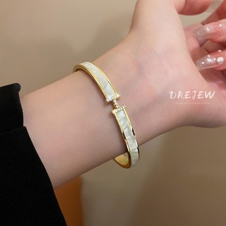 DREJEW zircon chữ mở vòng tay thích hợp đơn giản vòng tay đa năng nhẹ sang trọng trang sức cao cấp dành cho nữ