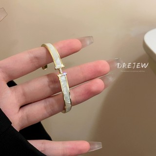 DREJEW zircon chữ mở vòng tay thích hợp đơn giản vòng tay đa năng nhẹ sang trọng trang sức cao cấp dành cho nữ