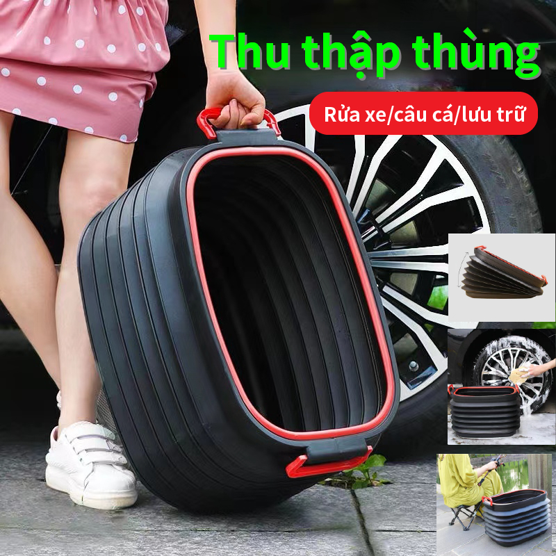 Xô Đựng Nước Rửa Xe Hơi Cỡ Lớn Có Thể Gấp Gọn Tiện Dụng | Shopee Việt Nam
