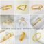 Nhẫn nữ làm bằng titan cao cấp không gỉ thiết kế nhiều đá lấp lánh mạ vàng 18k thời trang thanh lịch tinh tế