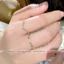 Nhẫn nữ làm bằng titan cao cấp không gỉ thiết kế nhiều đá lấp lánh mạ vàng 18k thời trang thanh lịch tinh tế