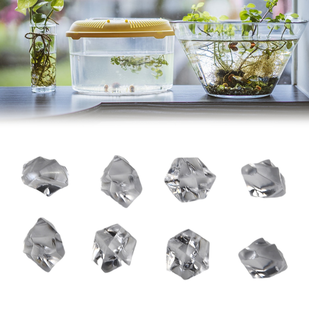 Set 150 viên đá acrylic nhiều màu sắc trang trí cây cảnh tiện dụng