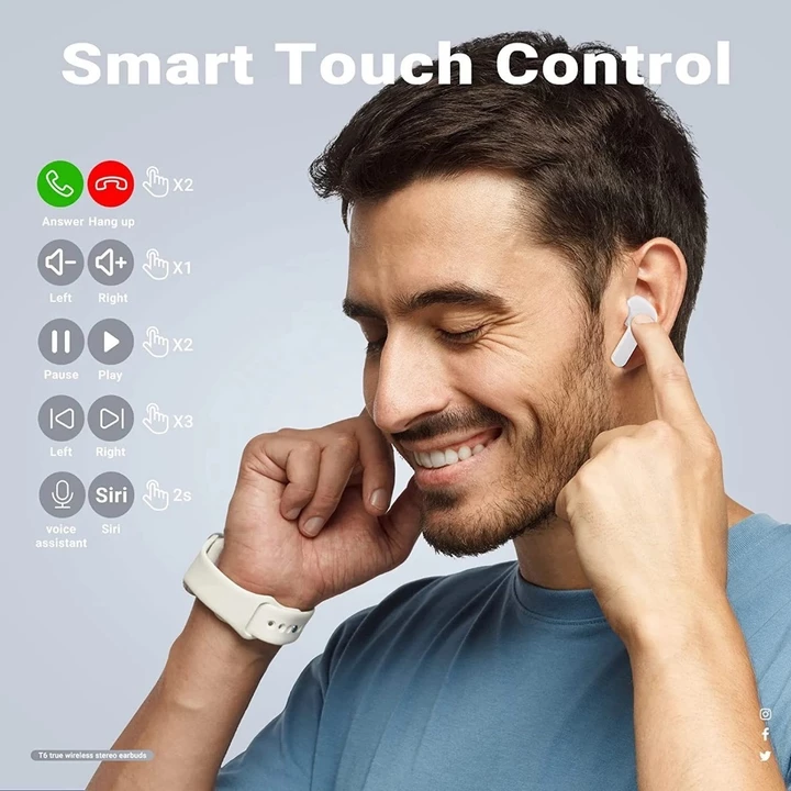 Tai Nghe Không Dây T2TWS Tai Nghe Bluetooth 5.3 Tai Nghe Thể Thao Chơi Game Tai Nghe Giảm Tiếng Ồn Tai Nghe – 3