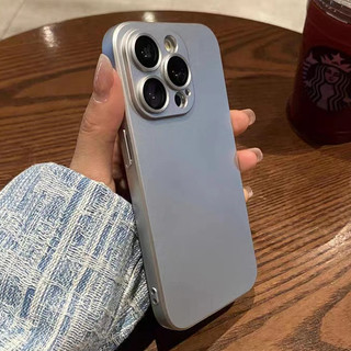 Ốp Điện Thoại mờ Sơn kim loại Sa mạc vàng Vỏ Chống Sốc Mềm Cho iPhone 16 Pro Max 15 14 13 12 11 Pro Max