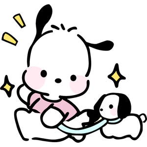 SANRIO Hl Miếng Dán Trang Trí Xe Mô Tô Hình Chú Chó POCHACCO Dễ Thương Chống Thấm Nước