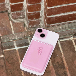 Ốp Điện Thoại Màu Hồng Họa Tiết Thiên Thần Có Ngăn Đựng Thẻ Cho iphone 15 pro 15 pro max 14 14pro max 14pro 13pro 13promax 13