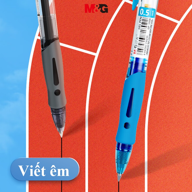 Bút Gel Bấm M&G 0.5mm, Màu Đen/Xanh/Đỏ GP1008 1PC