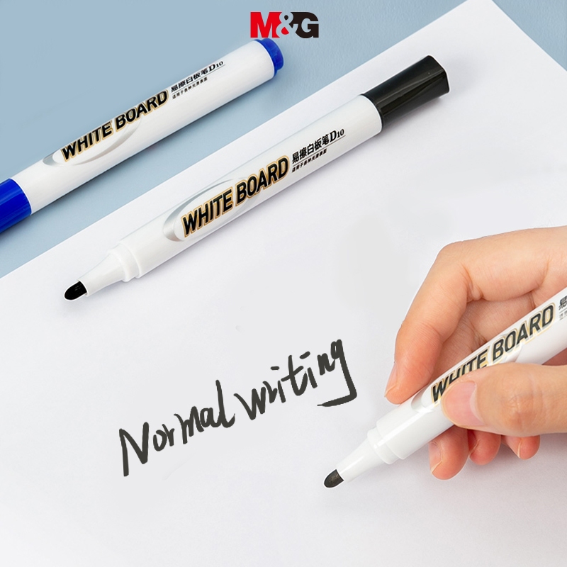 Bút Lông Viết Bảng Xoá Được M&G Ngòi Bút Sợi, Dung Lượng Lớn, Màu Đen/Xanh/Đỏ, 1 Cây