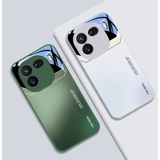 Ốp Chuyển Màu Thời Trang Sang Trọng Cho iQOO 12 iQOO12 12 5G Mặt Sau Kính Chống Sốc Bảo Vệ Camera Mặt Sau Sơn Kim Loại