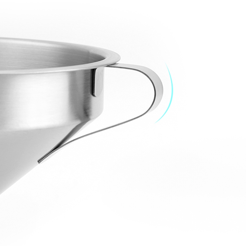 Phễu Inox 304 Bền Bỉ + Lọc Tháo Rời & Tay Cầm / 304 Stainless Steel Durable Funnel with Detachable Strainer & Handle - Phễu Miệng Rộng Nhà Bếp / Wide Mouth Kitchen Funnel Quà Tân Gia Sang Trọng / Practical Housewarming Gift