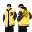 Tianlesiwei Áo Khoác Bóng Chày Thêu Hình Ngọn Lửa Và Ngôi Sao Phong Cách hip hop Đường Phố Mùa Thu Mỹ Cổ Điển