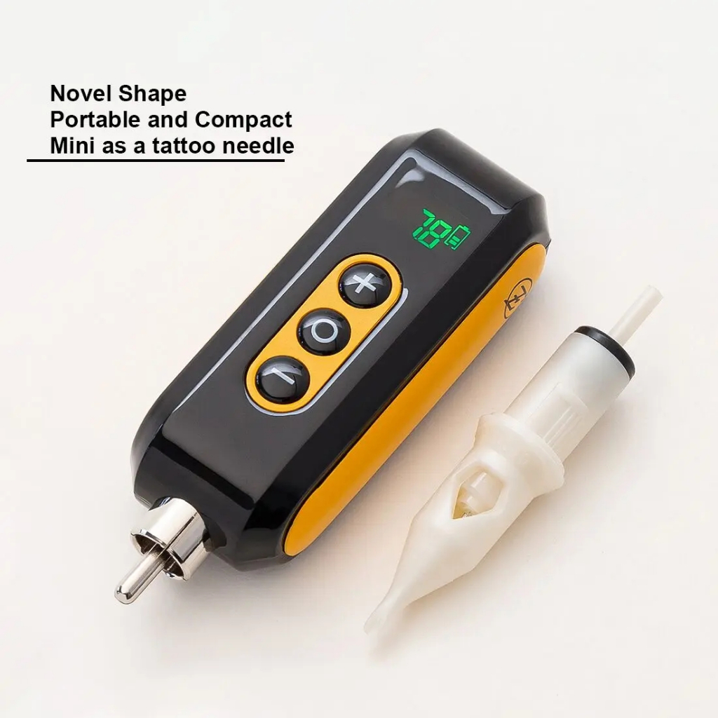 Bộ pin Mini Portex Gen2 Pin không dây Bộ chuyển đổi nguồn hình xăm RCA có thể sạc lại Led Hiển thị kỹ thuật số Nguồn điện Dễ dàng dán Giao hàng nhanh