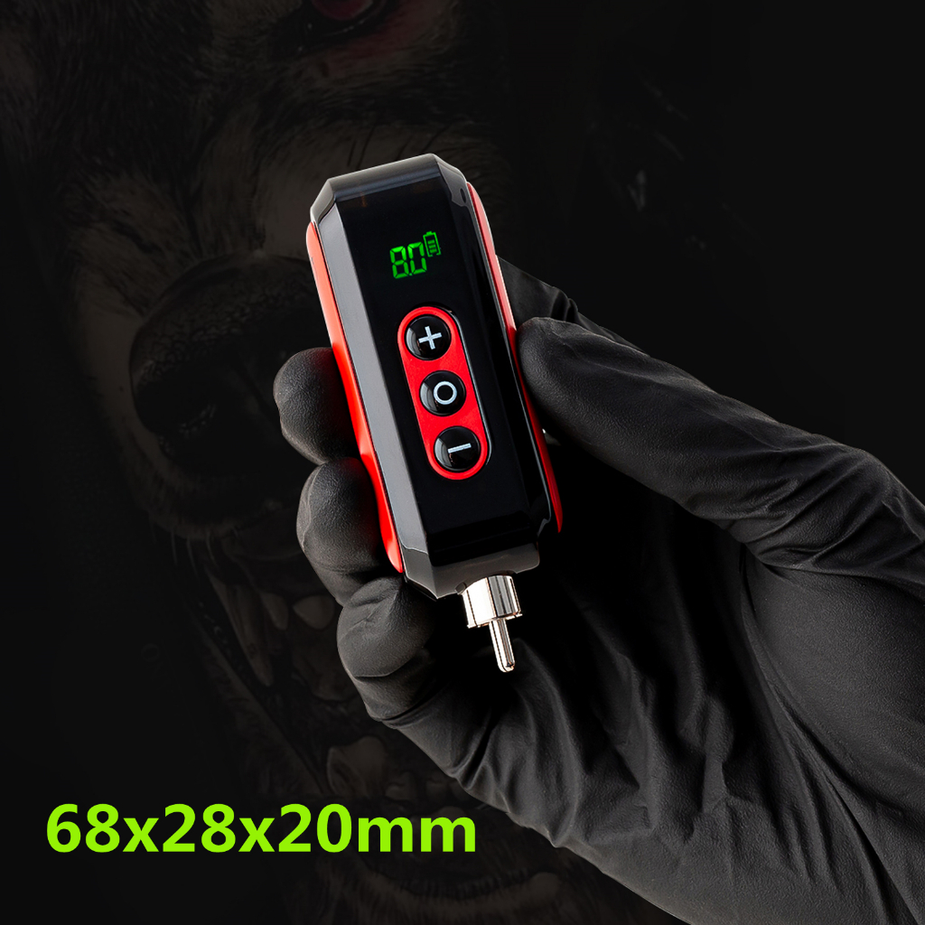 Bộ pin Mini Portex Gen2 Pin không dây Bộ chuyển đổi nguồn hình xăm RCA có thể sạc lại Led Hiển thị kỹ thuật số Nguồn điện Dễ dàng dán Giao hàng nhanh
