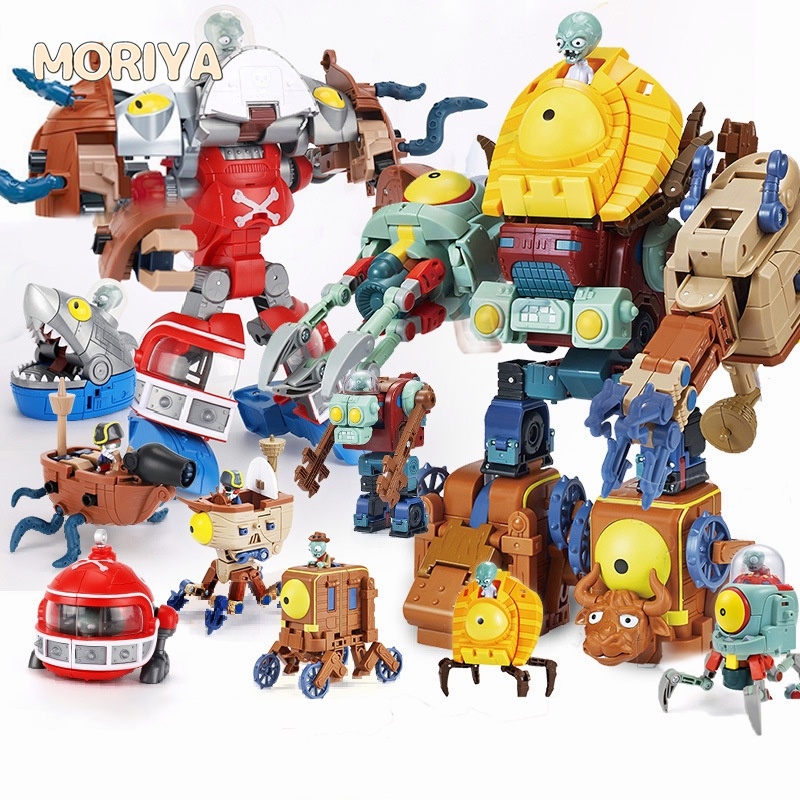 5-in-1 Plants vs. Zombies BOSS Robot Set - Action Figures Toys for Game ...