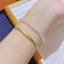 Vòng tay titan cao cấp không gỉ mạ vàng 24k thiết kế hoa văn hình thoi thời trang thanh lịch dành cho nữ