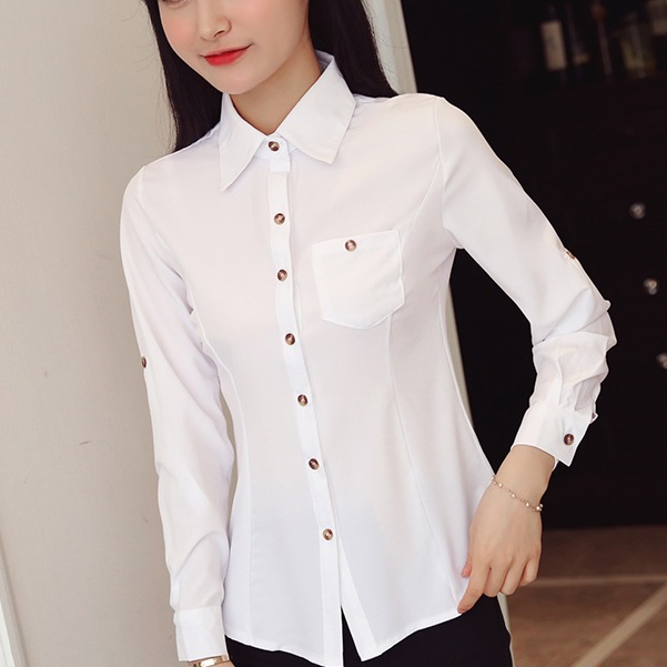 Áo sơ mi dài tay thời trang nữ dành cho nữ công sở