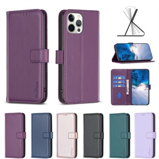 Ốp Lật Cho iPhone 12 13 14 Plus Pro Max Ốp Lưng Da PU Khe Cắm Thẻ Đứng Ví Bao Da