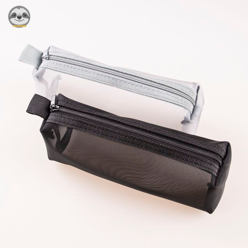 Phong cách Nhật Bản Muji Style / Hộp đựng bút chì đơn giản / Hộp đựng bút chì gạc màu trơn / Túi lưới / Hộp văn phòng phẩm / Túi lưu trữ hồ sơ / Hộp đựng bút chì Nylon
