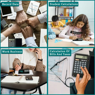 Máy Tính Cầm Tay 12 Vị Trí Với Màn Hình lcd 6-inch Có Thể Gấp Gọn Sử Dụng Năng Lượng Mặt Trời Và Pin Dành Cho Học Sinh / Văn Phòng