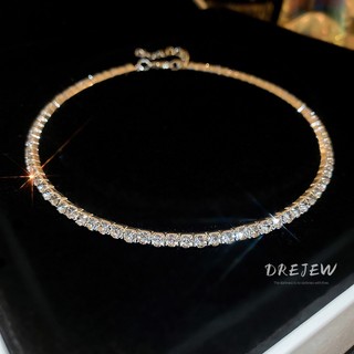 DREJEW Vòng Cổ Kim Cương Nhẹ Cao Cấp Phong Cách Pháp Cổ Điển Sang Trọng Thời Trang Mới Không Gây Dị Ứng