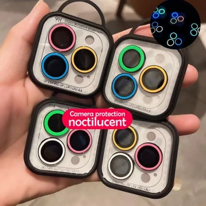 Vỏ ống kính máy ảnh dạ quang thích hợp cho iPhone16ProMax ❈ ❈ ❈ iphone14Pro ❈ ❈ ❈ ❈ ❈ ❈ ❈ ❈ ❈ ❈ ❈ 13Pro ❆ ❈ ❈ ❈ ❈ ❈ ❈ 17promax