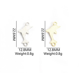 Set 15 Mặt Vòng cổ Hợp Kim Hình Cá Heo Đính Đá Lấp Lánh Tự Làm Trang Sức Vòng Tay / Vòng cổ Cho Cặp Đôi