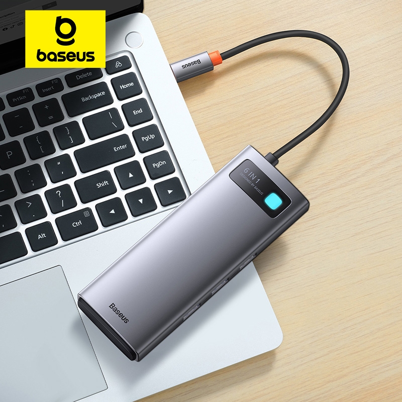 Đế Sạc Nhanh Baseus 6 Trong 1 / 7 Trong 1 Đa Năng 100W 5Gbps Cho Văn Phòng