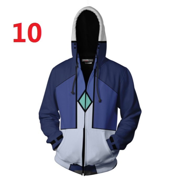 Áo Khoác Hoodie Có Khóa Kéo In Hình GUNDAM 3D Cá Tính