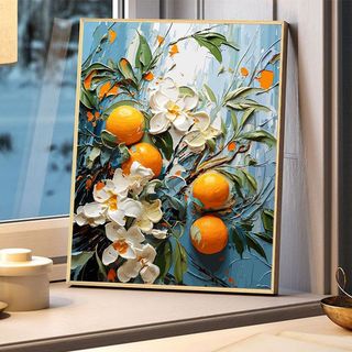 MOZI✨hoa bậu cửa sổ 40*50cm tranh tô màu theo số tranh sơn dầu số hoá tranh số hóa tranh tô màu số hoá tranh số hoá theo yêu cầu sơn acrylic Tranh Sơn Dầu Kỹ Thuật Số Hình Hoa Cửa Sổ 40 * 50cm Diy