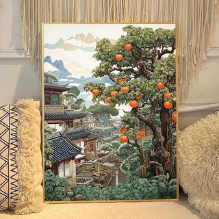 MOZI✨phong cảnh trái cây 40*50cm tranh tô màu theo số tranh số hóa tranh số hoá theo yêu cầu sơn acrylic sơn theo sốtranh sơn dầu số hoá Tranh Sơn Dầu Tự Tô Màu Hình Trái Cây Trang Trí Phòng Khách