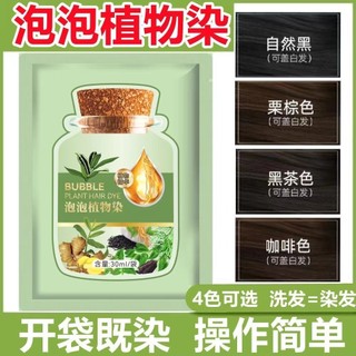 Bộ 10 Gói Kem Nhuộm Tóc Chiết Xuất Thực Vật Lâu Trôi Dễ Tẩy Rửa Hiệu TikTok 30ml