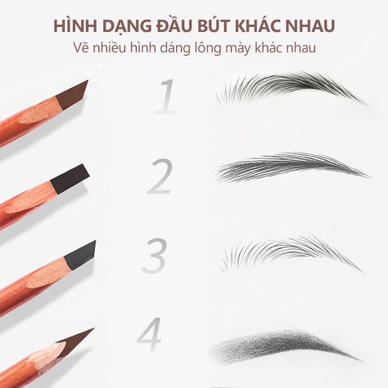 Ảnh Gecomo Bút Chì Kẻ Lông Mày Chống Nước Lâu Trôi Không Nhòe 4