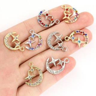Set 10 Mặt Vòng cổ Hình Trăng Lưỡi Liềm Và Sao Đơn Giản