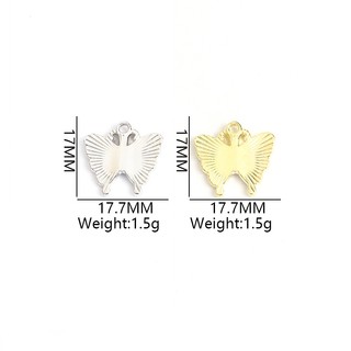 Set 10 Mặt Vòng cổ Hình Bướm Hoạt Hình Bằng Hợp Kim Tráng Men Thủ Công DIY