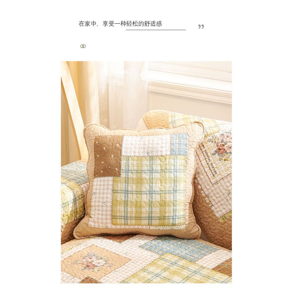 Vỏ Bọc Đệm Ghế Sofa Kết Hợp Bằng Vải Da Cotton Nguyên Chất Hình Chữ L Chống Trượt Cổ Điển