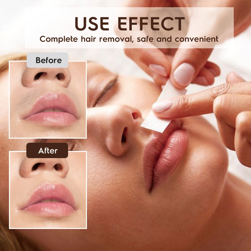 Ảnh Bộ 60 Miếng Dán Wax Lông Cơ Thể Tiện Dụng kem tẩy lông mặt Kem Tẩy Lông Mặt Miếng Wax Ria Mép Tẩy Ria Mép 3